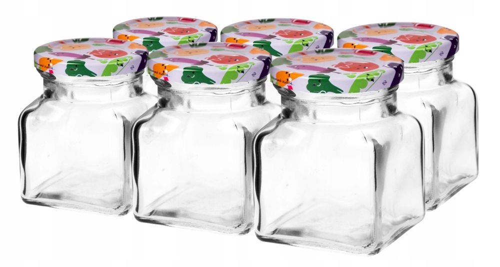 

6x Słoik Kwadratowy 120ml Na Konfitury Dżem 132122