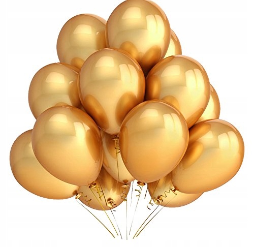 

Balony Złote Metaliczne duże 12 szt Urodzinowe