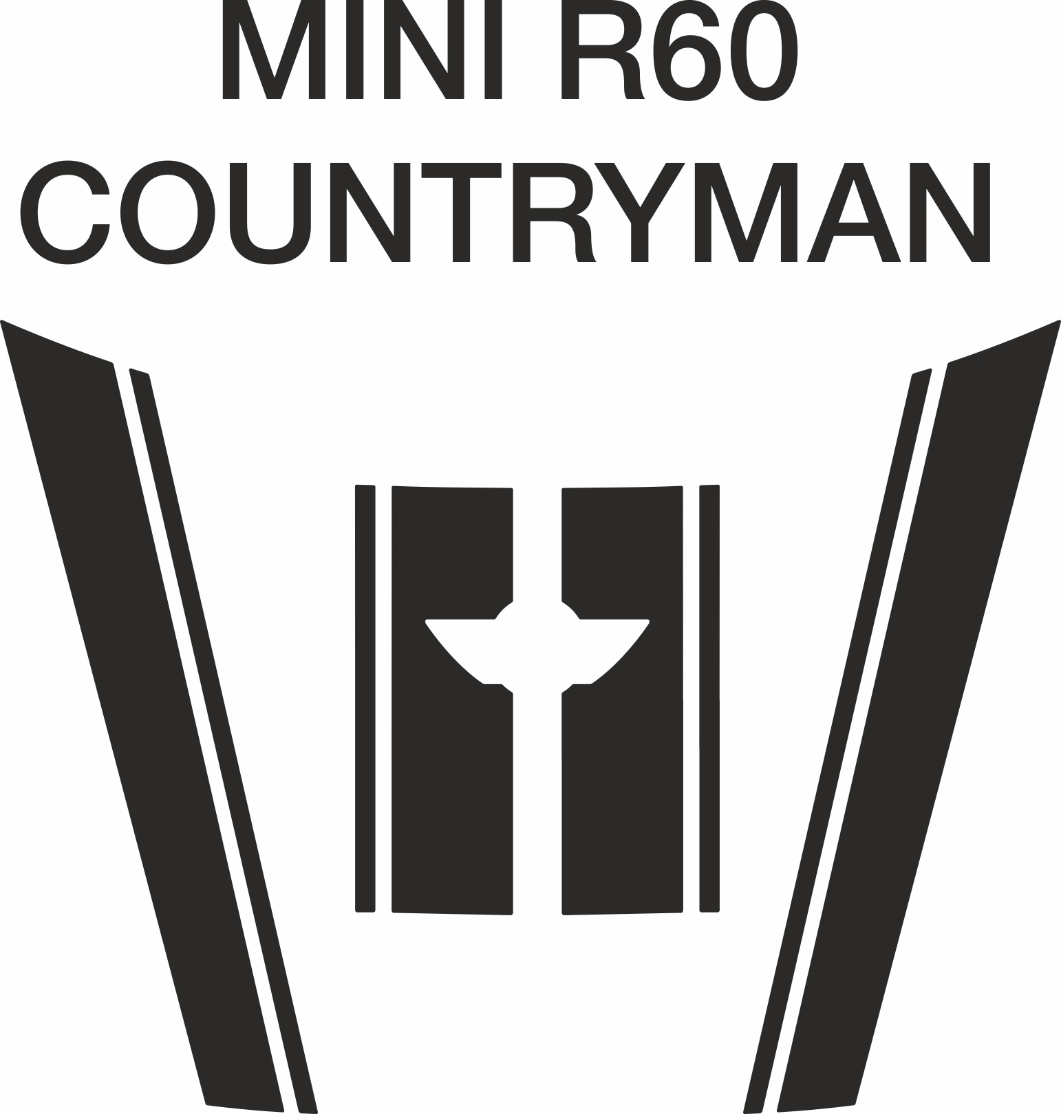 

Naklejki Mini R60 Countryman na maskę i klapę