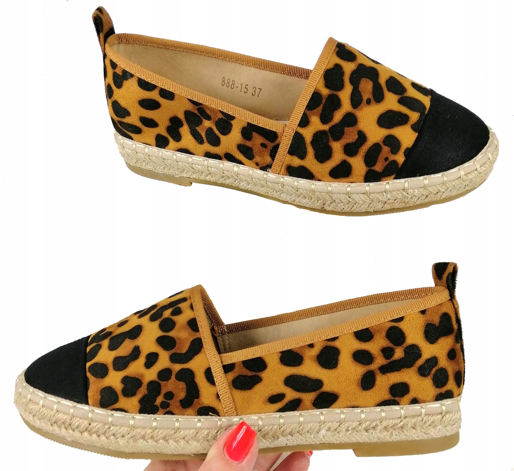 

Espadryle Baleriny Leopard Brąz Czarny R.38