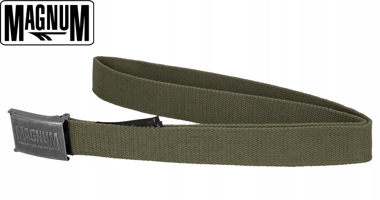MAGNUM PAS PASEK PARCIANY MĘSKI do 130CM Olive Maks. szerokość 3.8 cm