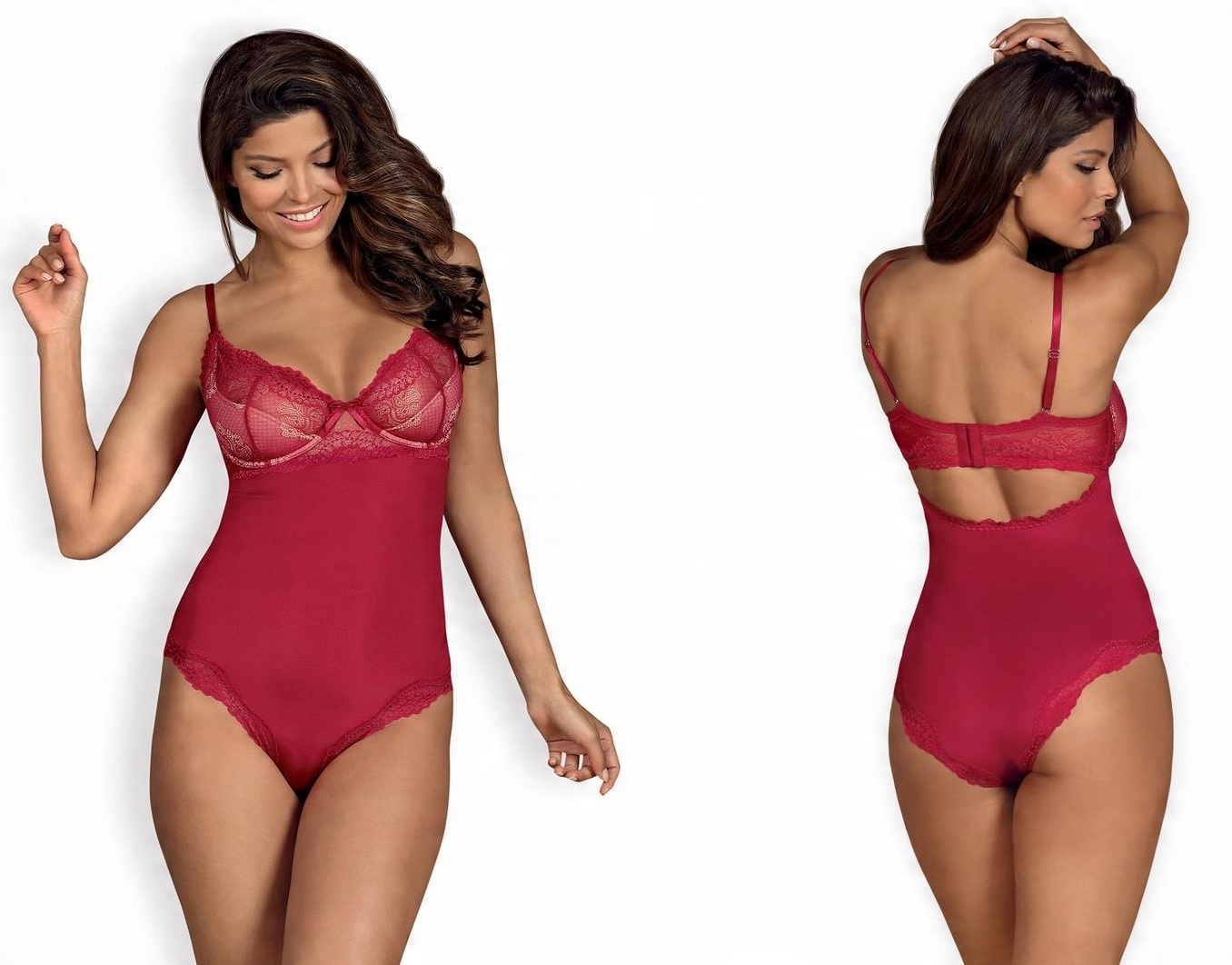 

Obsessive Rosalyne Body z koronką S/m bordo Hit
