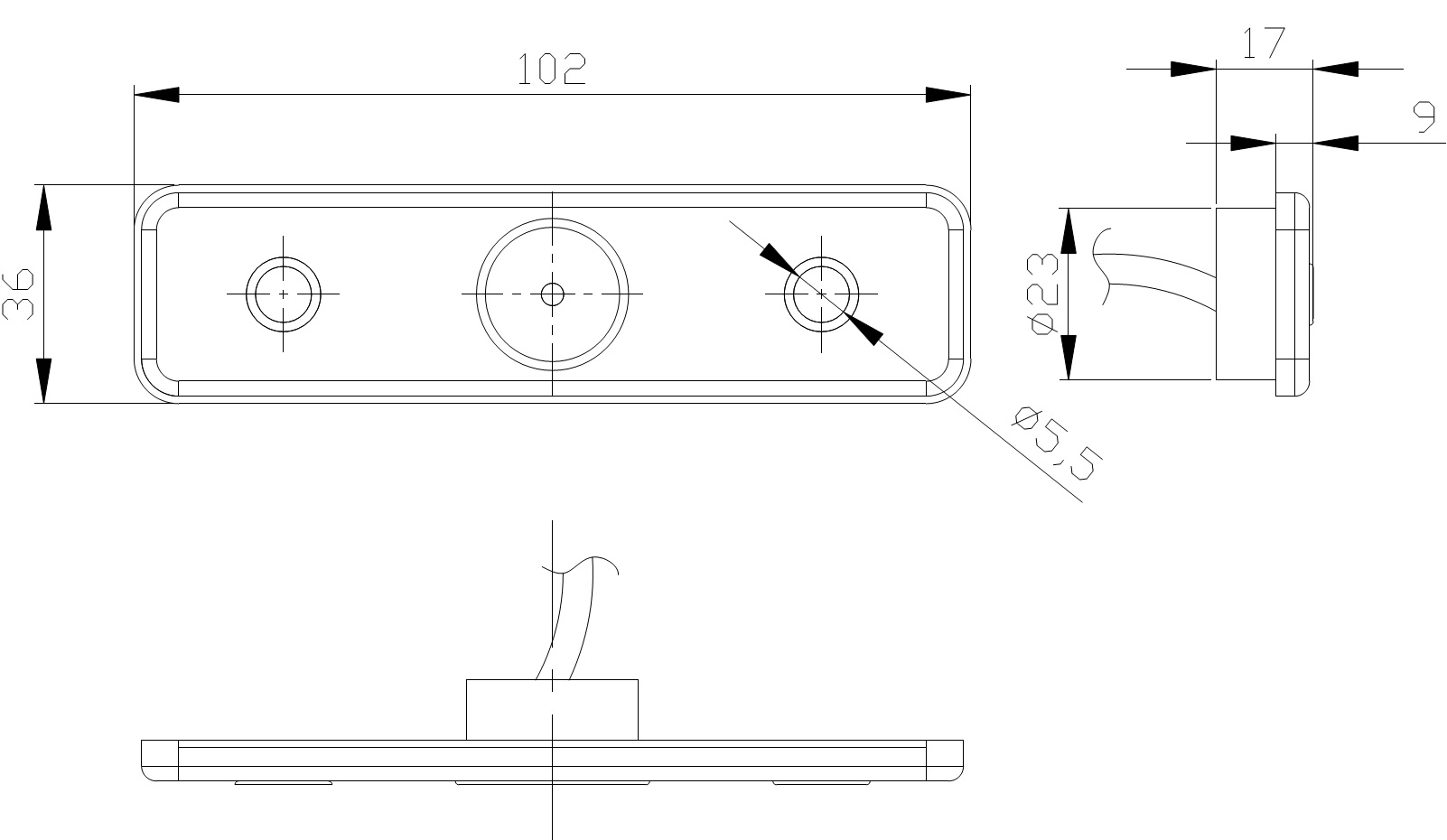 LAMPA LAMPKA OBRYSOWA DIODOWA LED 12/24V CZERWONA Rodzaj lampy uniwersalna