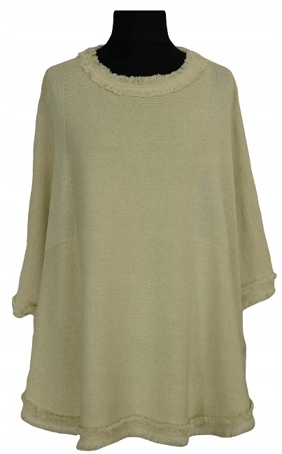 POLSKASZAFA Poncho z Lnem Adriano L/XL Ancora