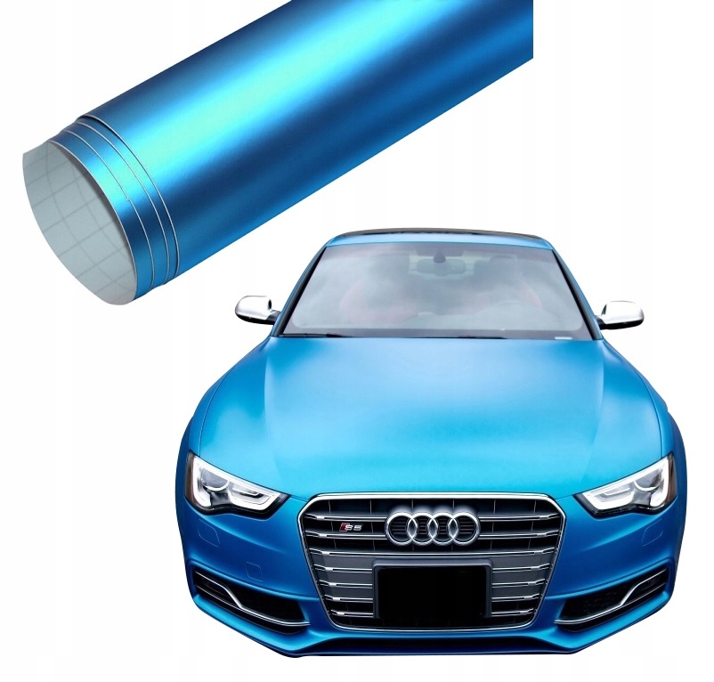 

Folia Mat Perła Satyna Błękitna Niebieska 20m