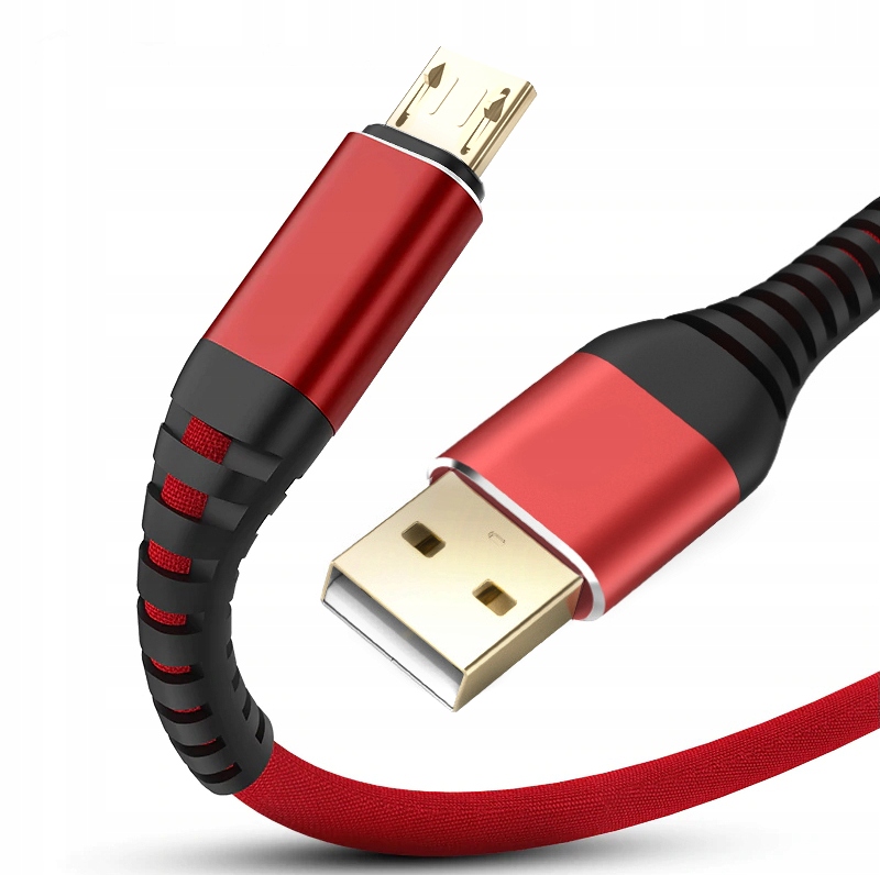 Kabel Koanni USB - microUSB typ B 2 m czerwony
