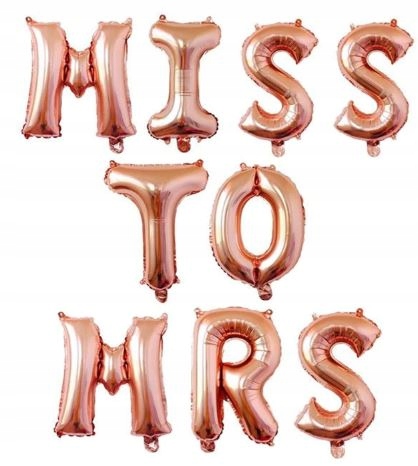 

Balony foliowe panieński Miss To Mrs rosegold 40cm