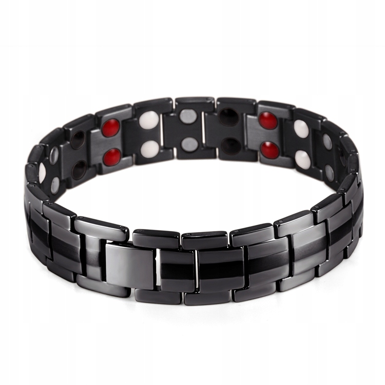 TYTANOWA ZDROWOTNA BRANSOLETA BRANSOLETKA MAGNETYCZNA MOCNA CZYSTY TYTAN Marka Boston Jewellery
