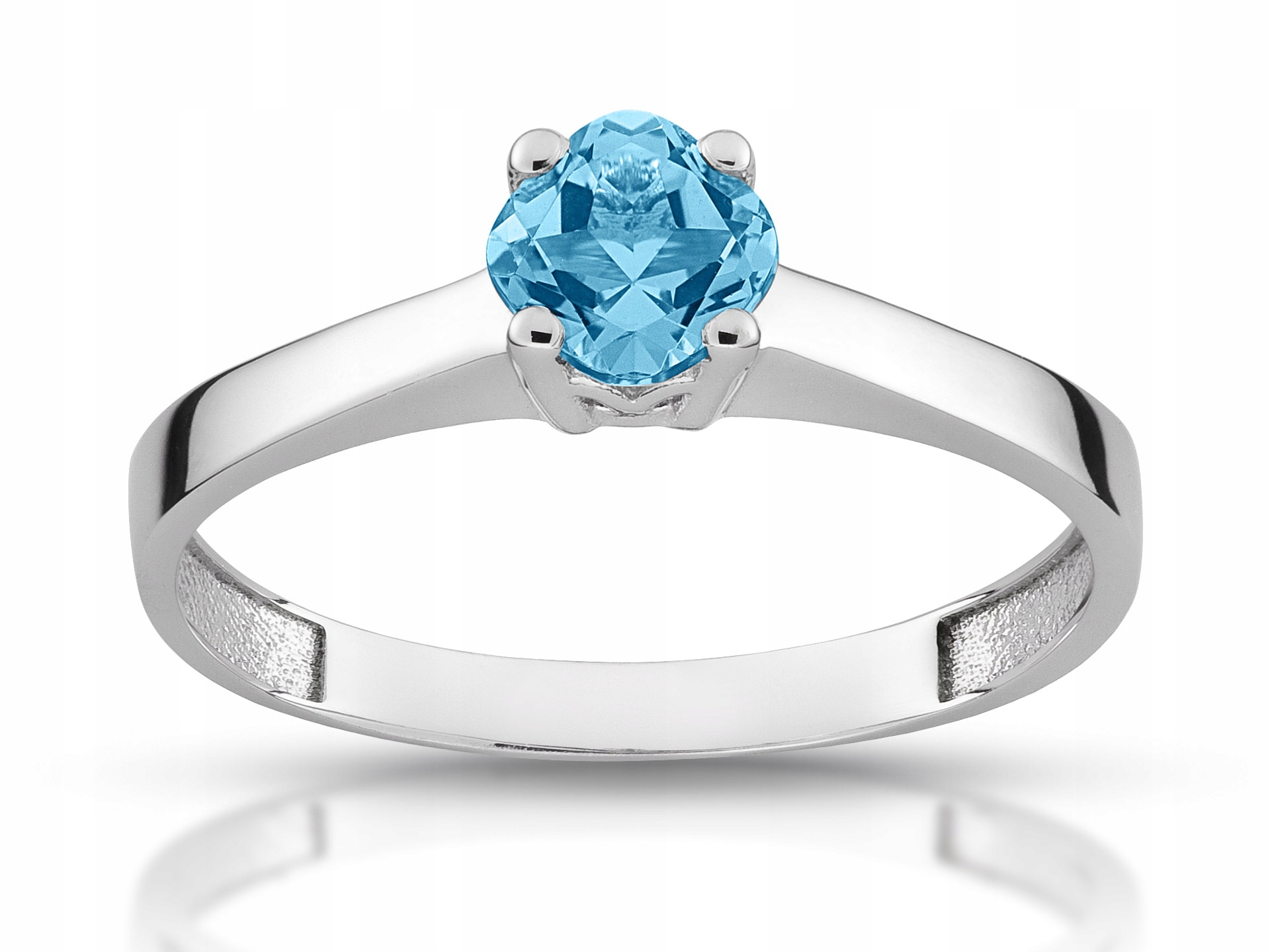 

ABgold złoty pierścionek zaręczynowy Topaz blue
