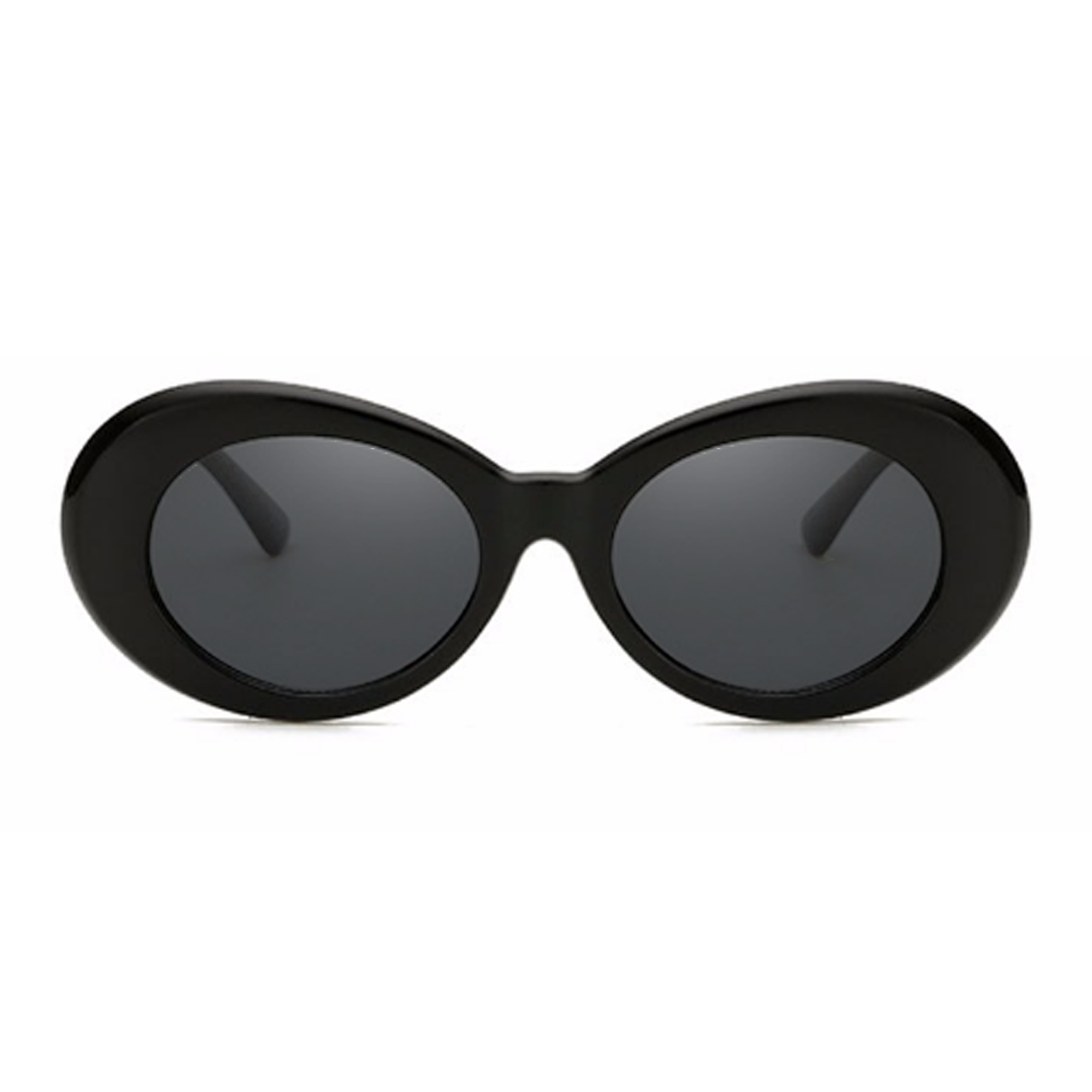 

okulary Owalne Czarne Kurt Vintage Retro Uv 400