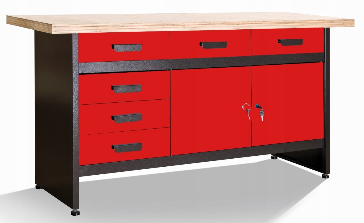 POLSKI Stol narzedziowy Z SOLIDNYM BLATEM 40 MM