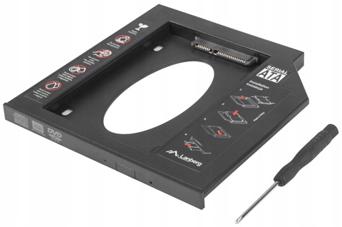 

Kieszeń na drugi dysk Hdd Ssd 7mm zamiast CD DVD