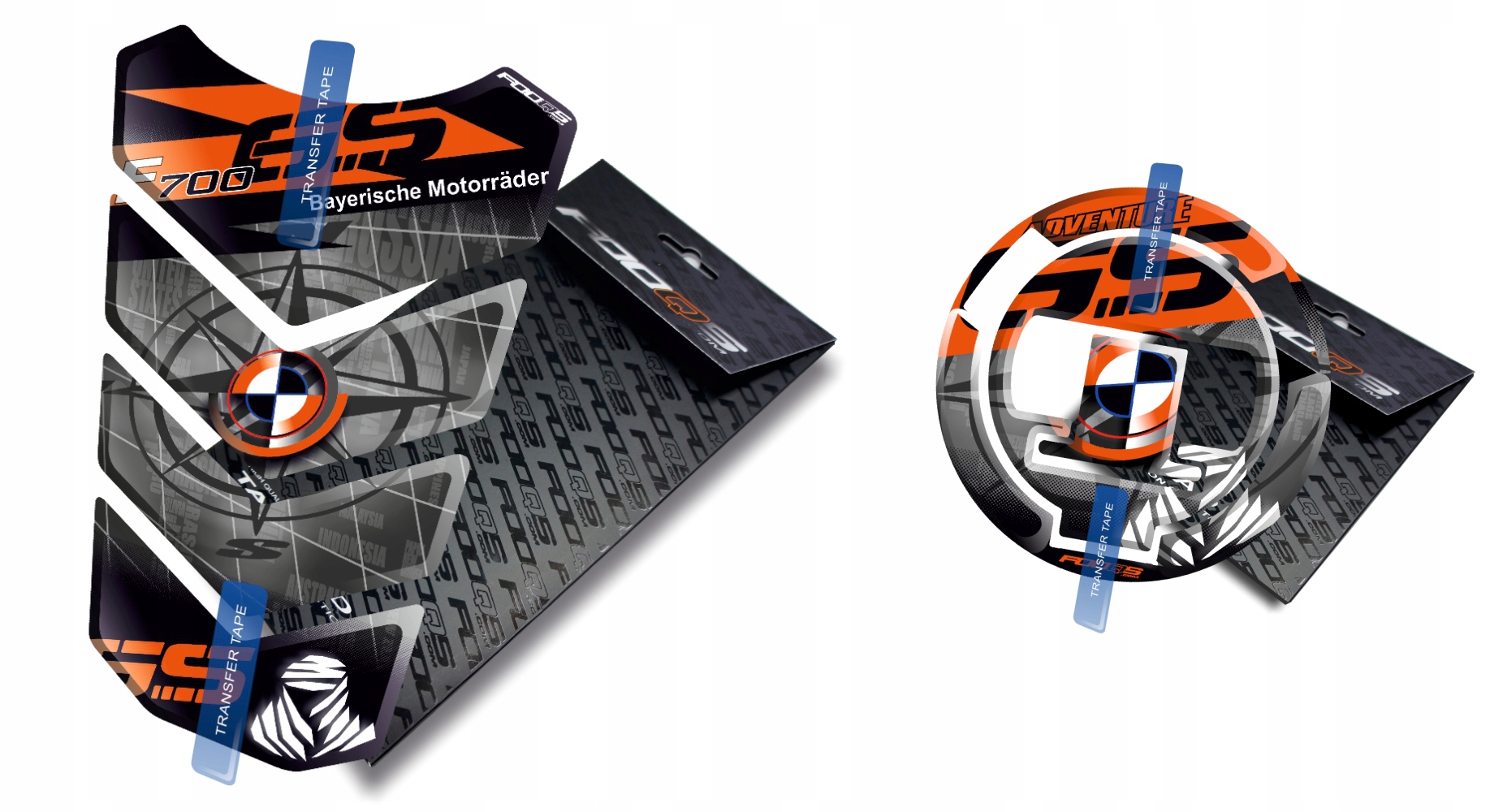 Tank-pad Cap-pad od společnosti Fooqs pro Bmw F-700-GS Oranžový