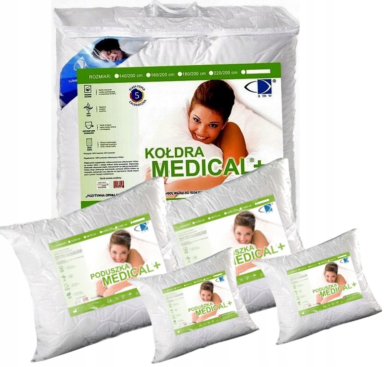

Kołdra Medical+ Antyalerg 220X200 + 4 Poduszki Pol
