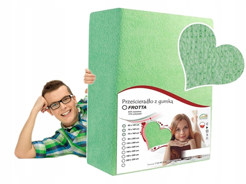 

Prześcieradło Klasyczne Frotte 90/180 Zielone