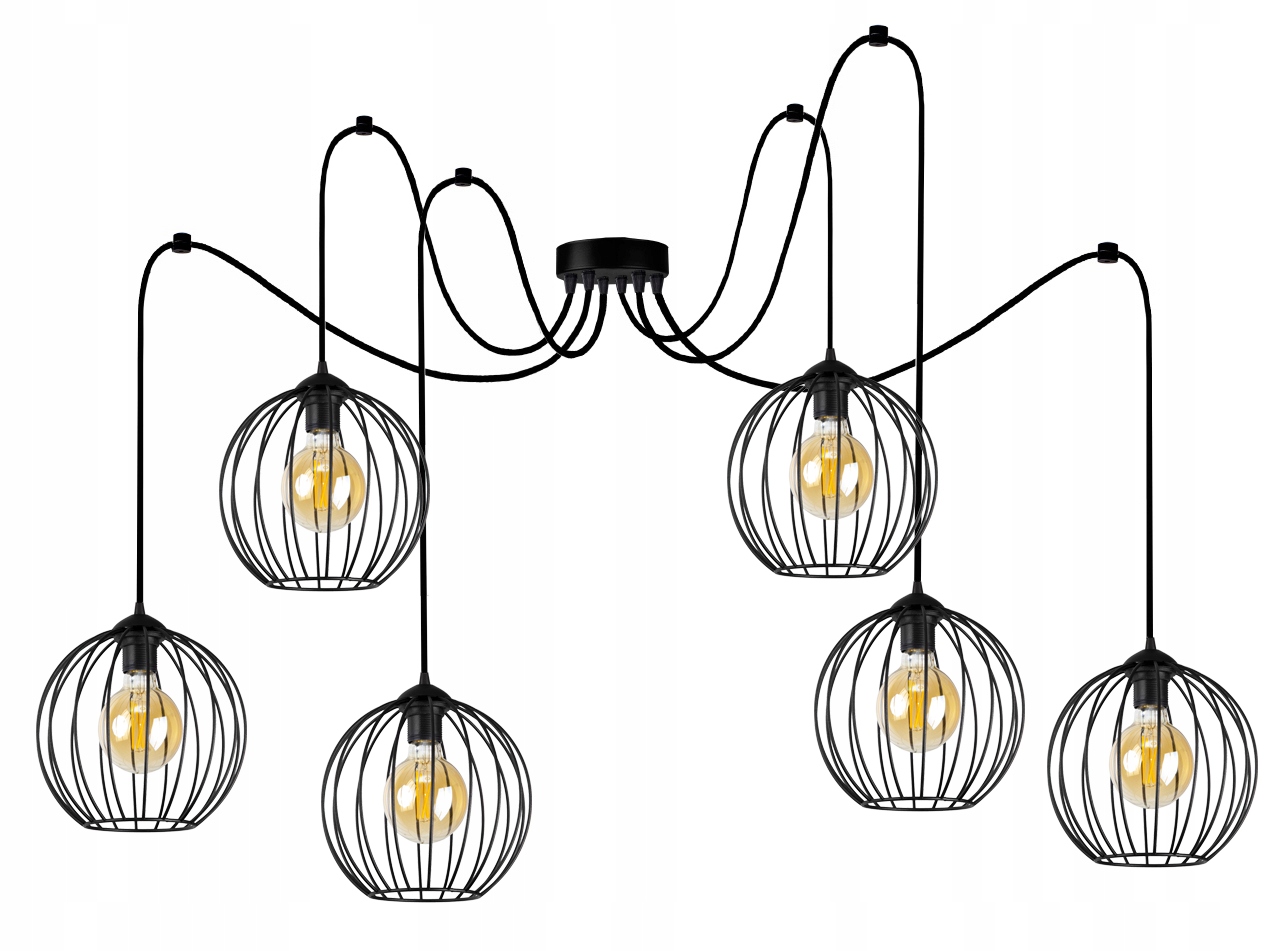 

Lampa Wisząca Sufitowa Żyrandol Pająk Loft Edison