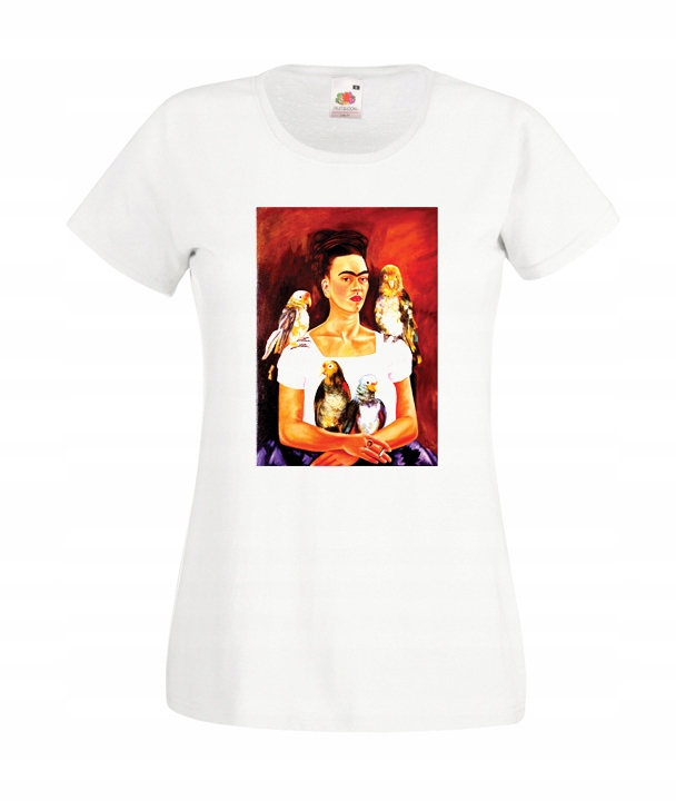 

M Koszulka Damska Frida Kahlo Kwiaty Meksyk Wzór