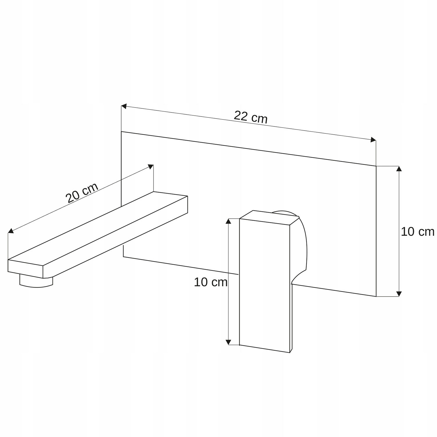 VELDMAN ŚCIENNA BATERIA UMYWALKOWA QUADRO Typ montażu ścienna