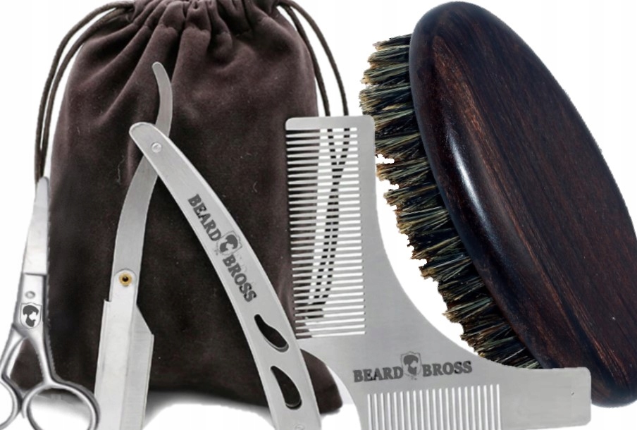 Brzytwa Do Golenia SZCZOTKA Nożyczki do Brody,