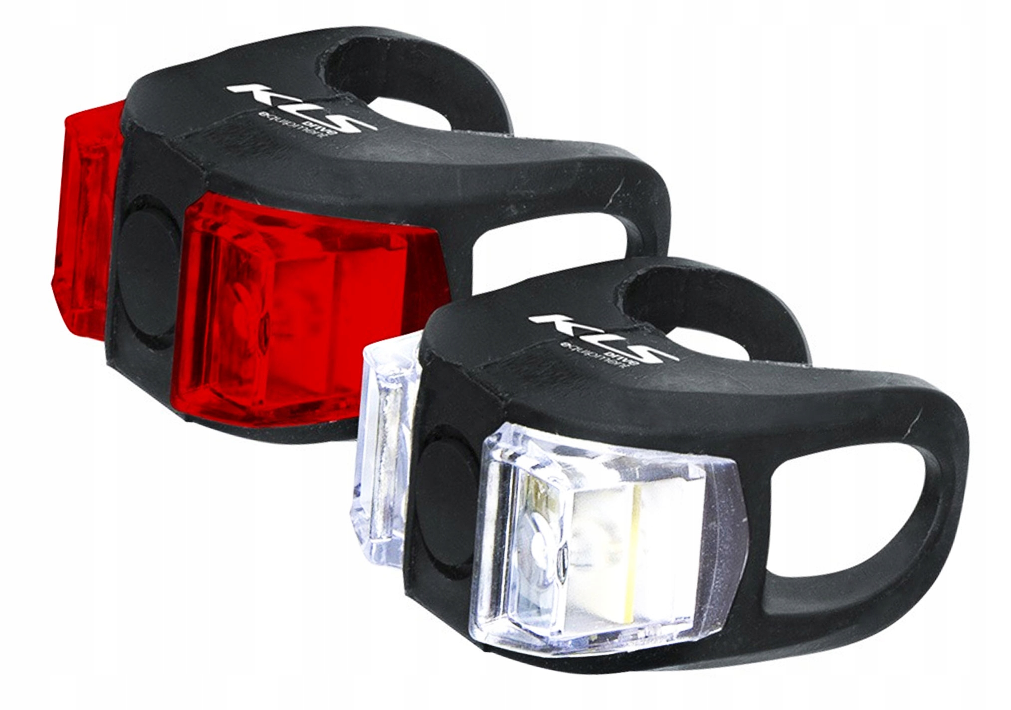 ZESTAW LAMPEK ROWEROWYCH DO ROWERU PRZÓD+TYŁ BLACK Marka Kellys