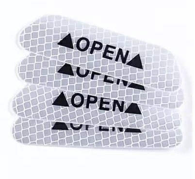 

4 szt kpl naklejka odblaskowa bezpieczeństwo Open