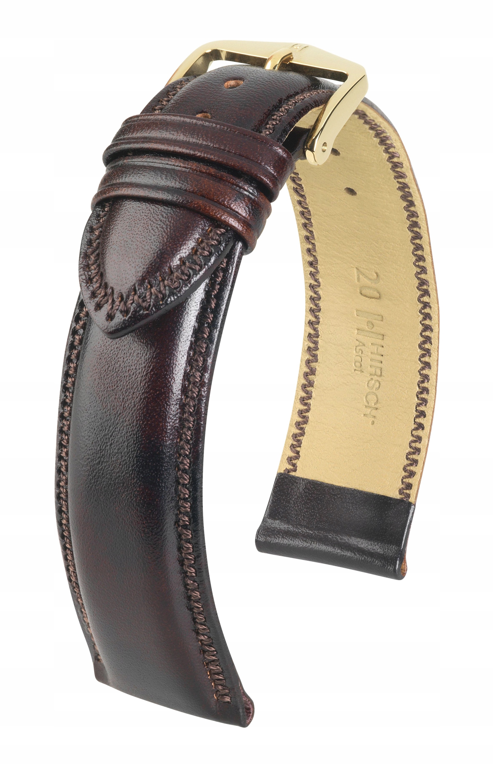 Hnědý Pásek Na Hodinky Hirsch Ascot 20 mm