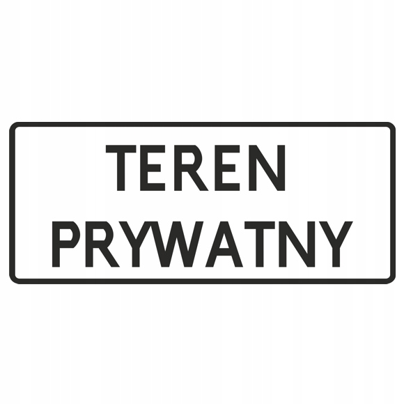 

Tabliczka podznakowa Teren Prywatny 60x25cm