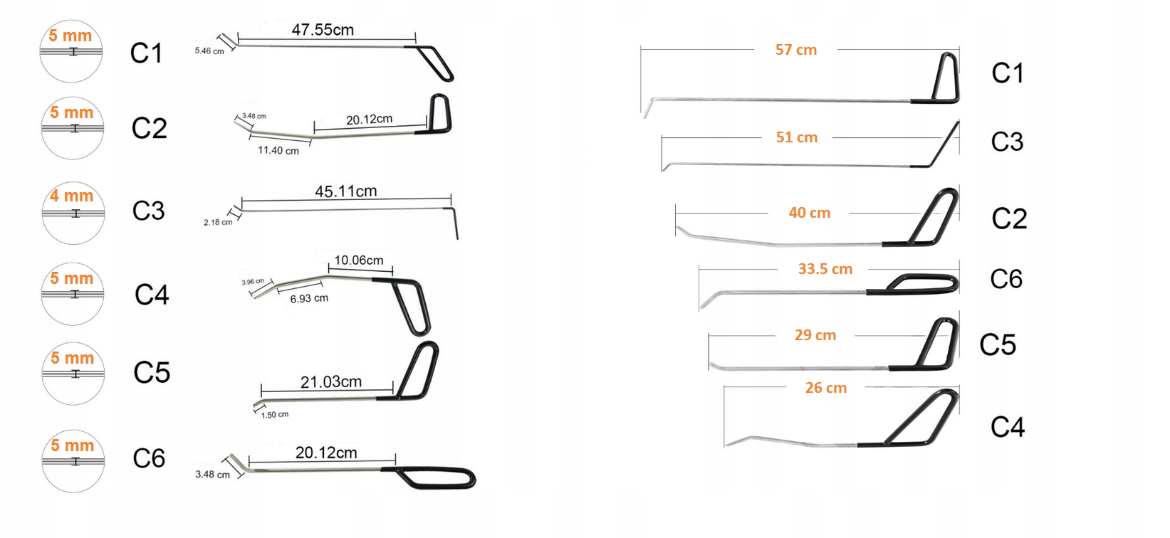 Провода / Лэнс PDR удаление вмятин отбойники комплект