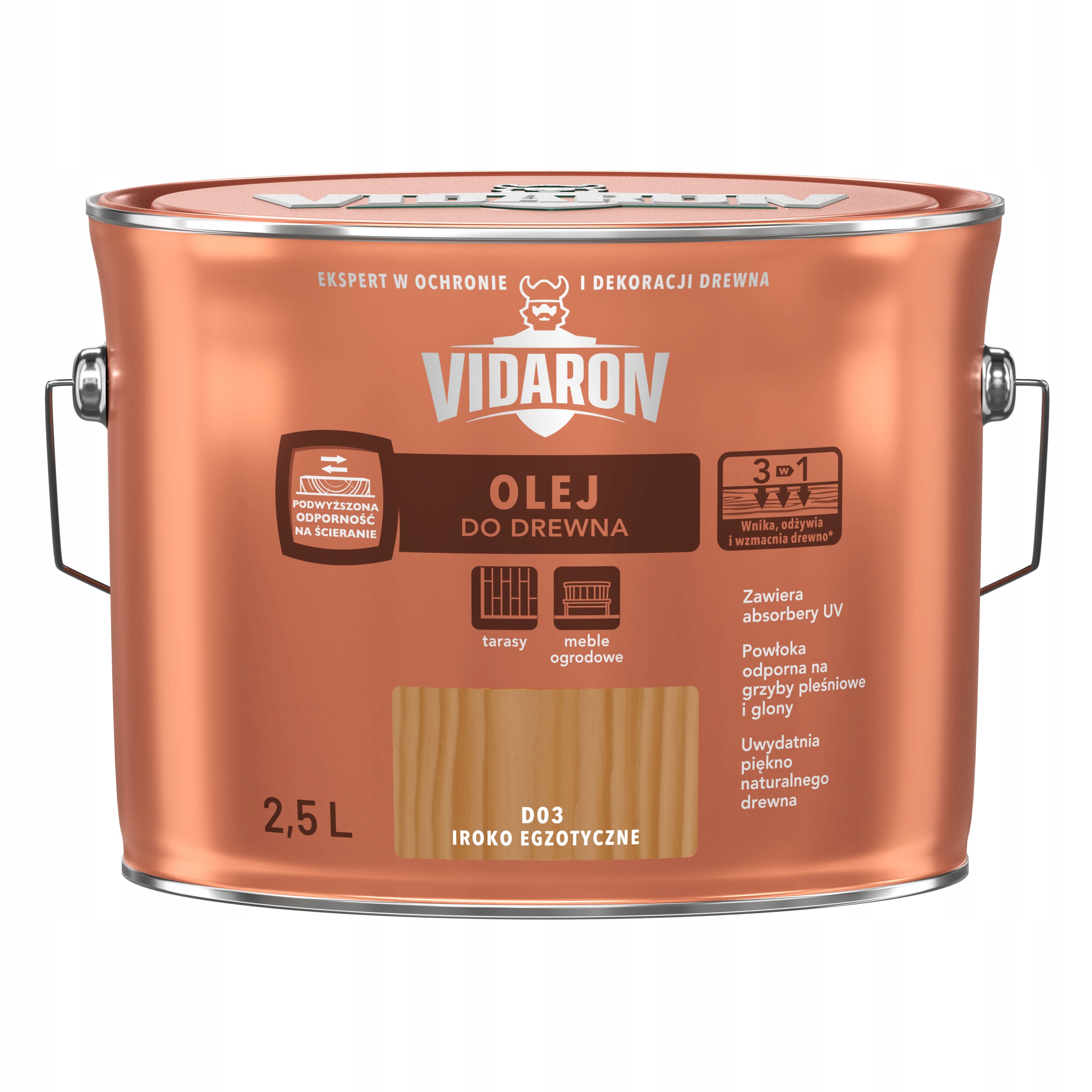 Olej do drewna Vidaron 2,5L Iroko Egzotyczne