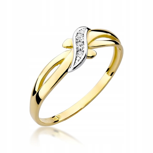 

Złoty pierścionek zaręczynowy -Brylanty- 0,02 ct