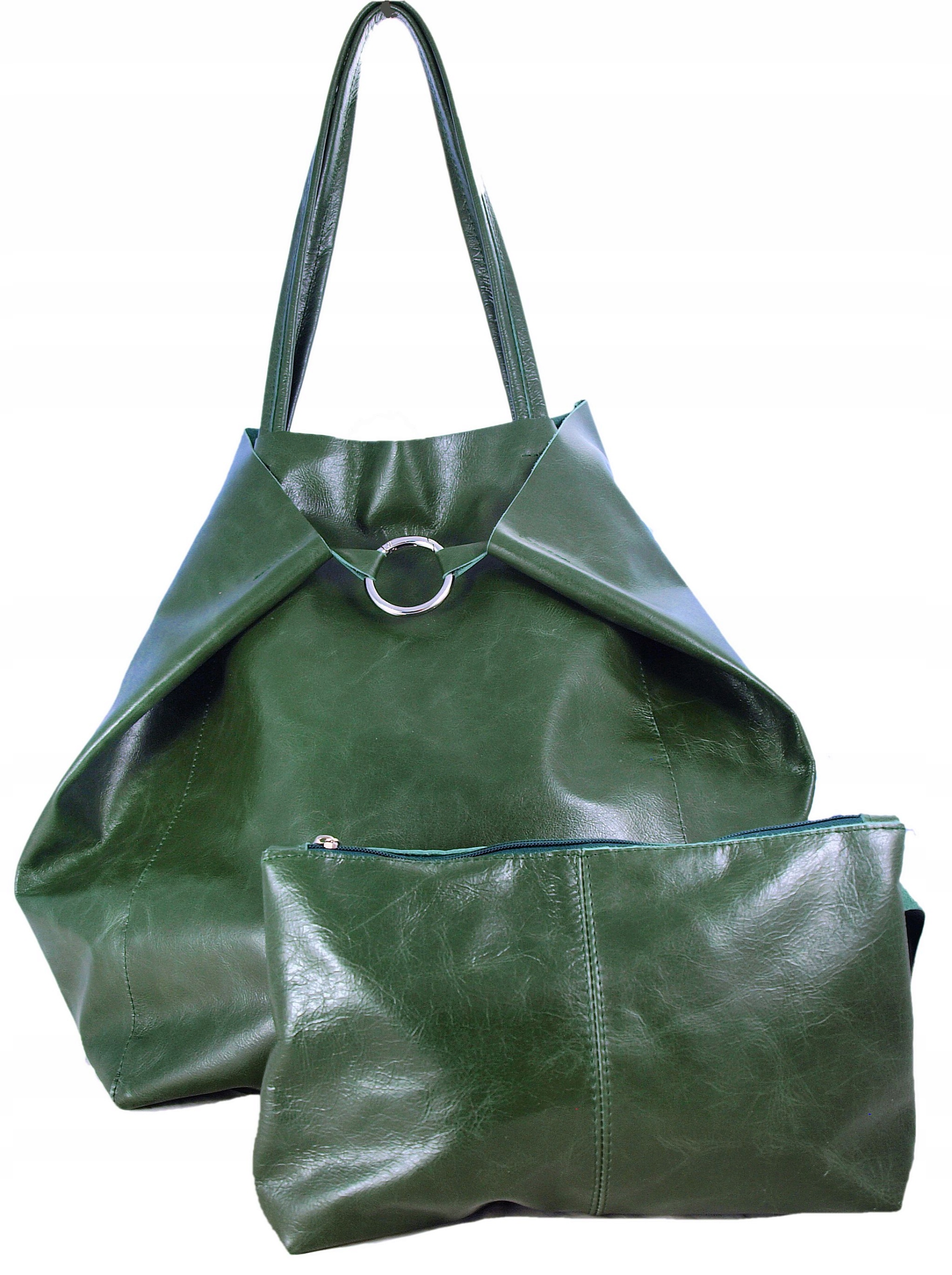 

Torebka Skórzana Worek 2W1 Shopper Kosmetyczka