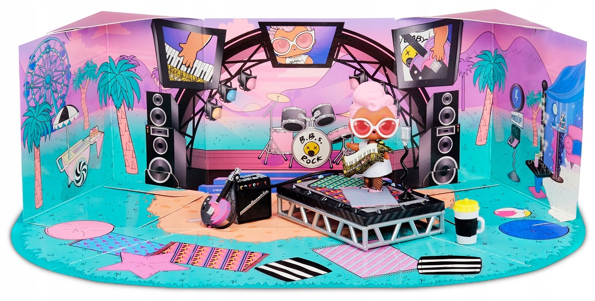 LOL SURPRISE POKOIK Z LALECZKĄ GRUNGE GRRRL MEBLE Materiał karton plastik