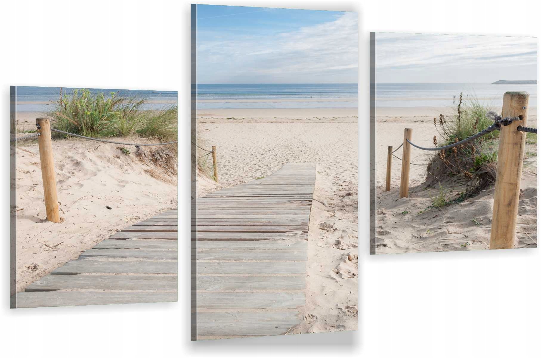 

Tryptyk Obraz Na Ścianę Do Salonu Plaża Morze