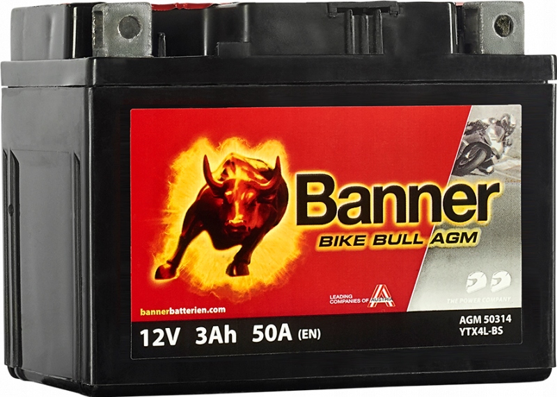 

Akumulator Banner YTX4L-BS 12V 3Ah 50A Quad Skuter