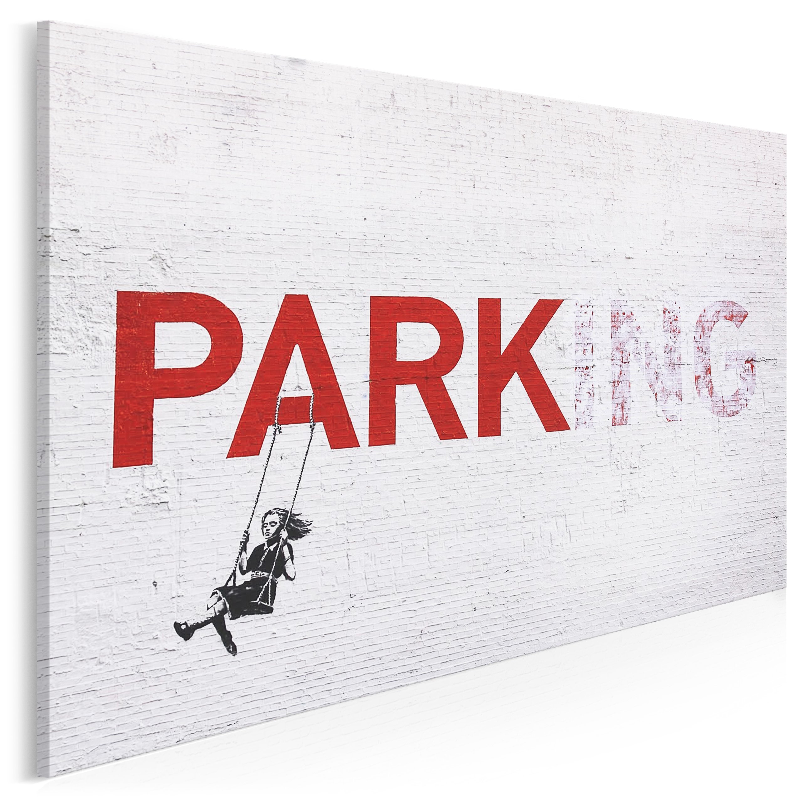 

20011 Q10 Obraz do salonu Banksy Napis Parking