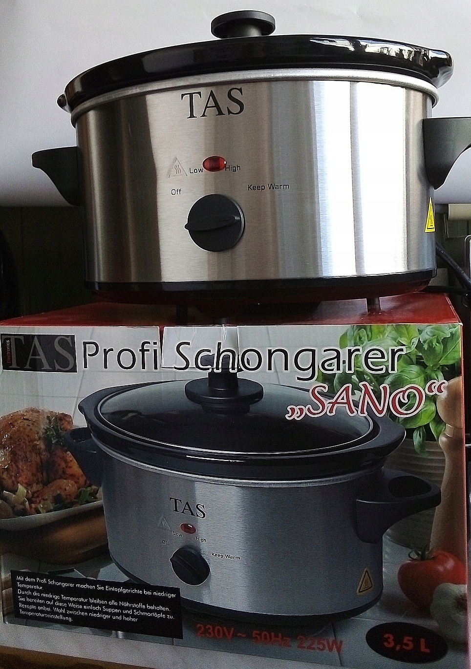 wolnowar 3,5 L wolne gotowanie ZDROWA KUCHNIA Marka TAS