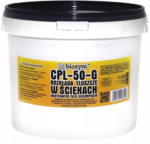 

CPL-50-G, 5 kg rozkłada tłuszcze w ściekach