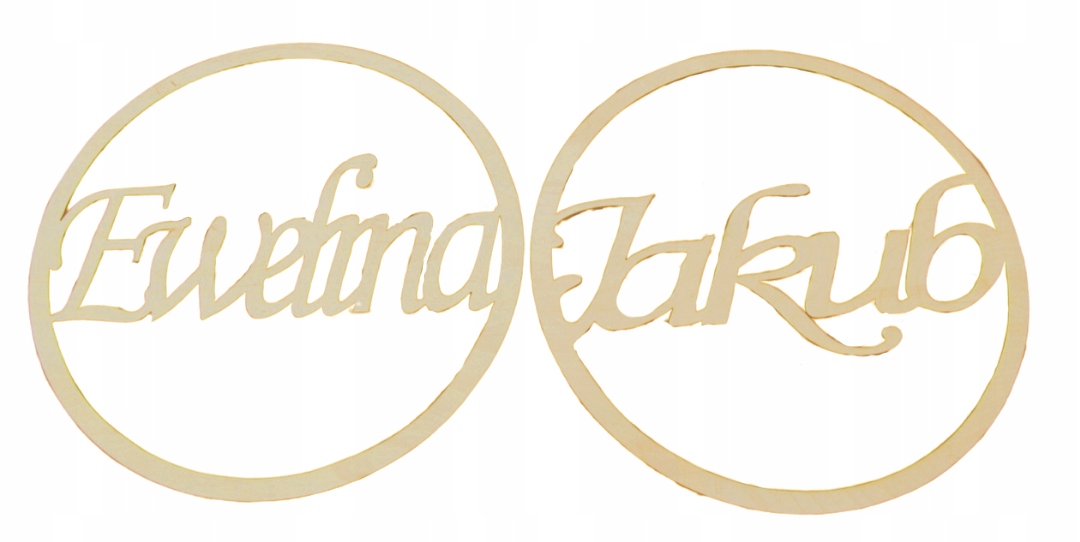 

Drewniany dekor Imiona ślub Wesele ślubna