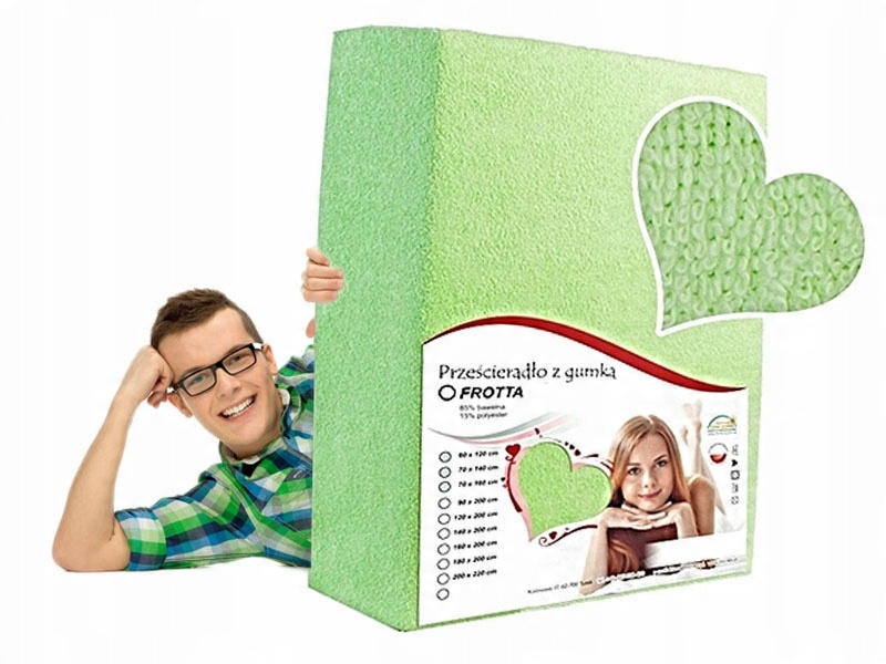

Prześcieradło 100x200 W Odcieniu Groszku Frotte