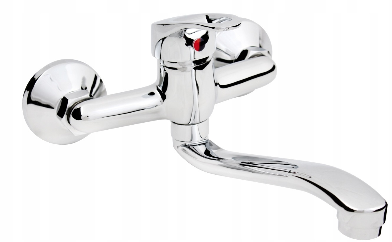 BATERIA KUCHENNA ŚCIENNA UMYWALKOWA DŁUGA WYLEWKA