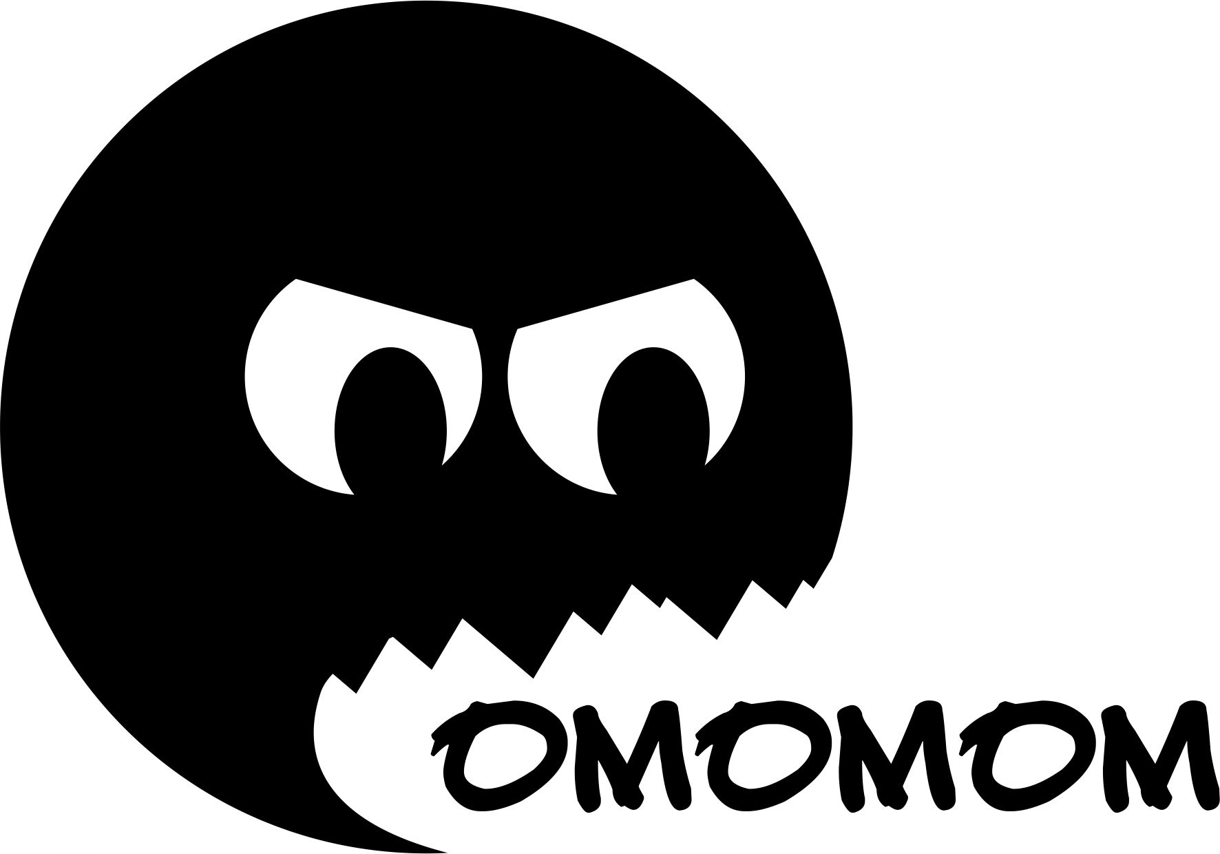 

Naklejka Wlepa Rdzawy Potwór Omomom 15cm Czarna