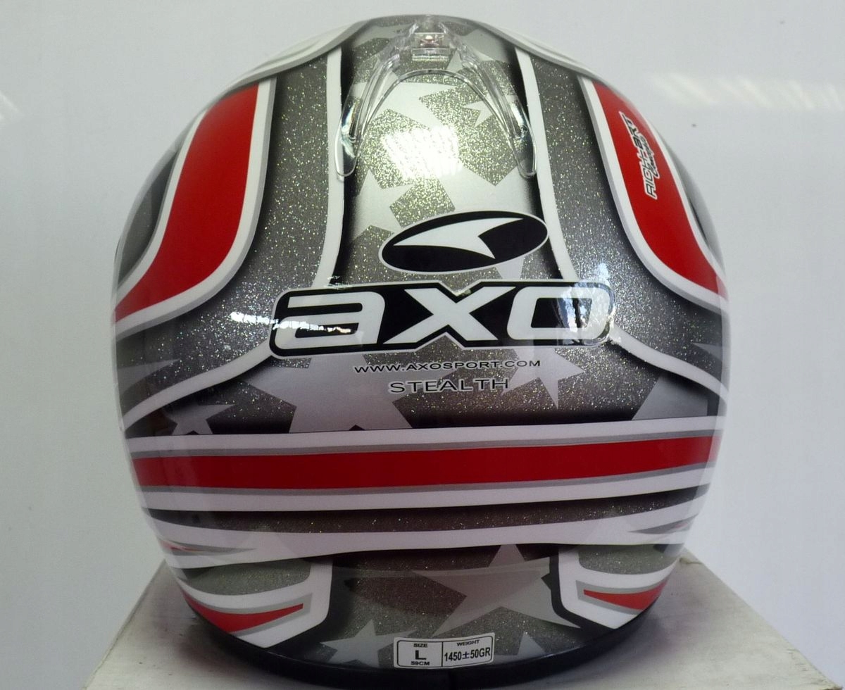 DOBRY KASK MOTOCYKLOWY AXO STEALTH WYPRZEDAŻ L Typ Integralne / Pełne