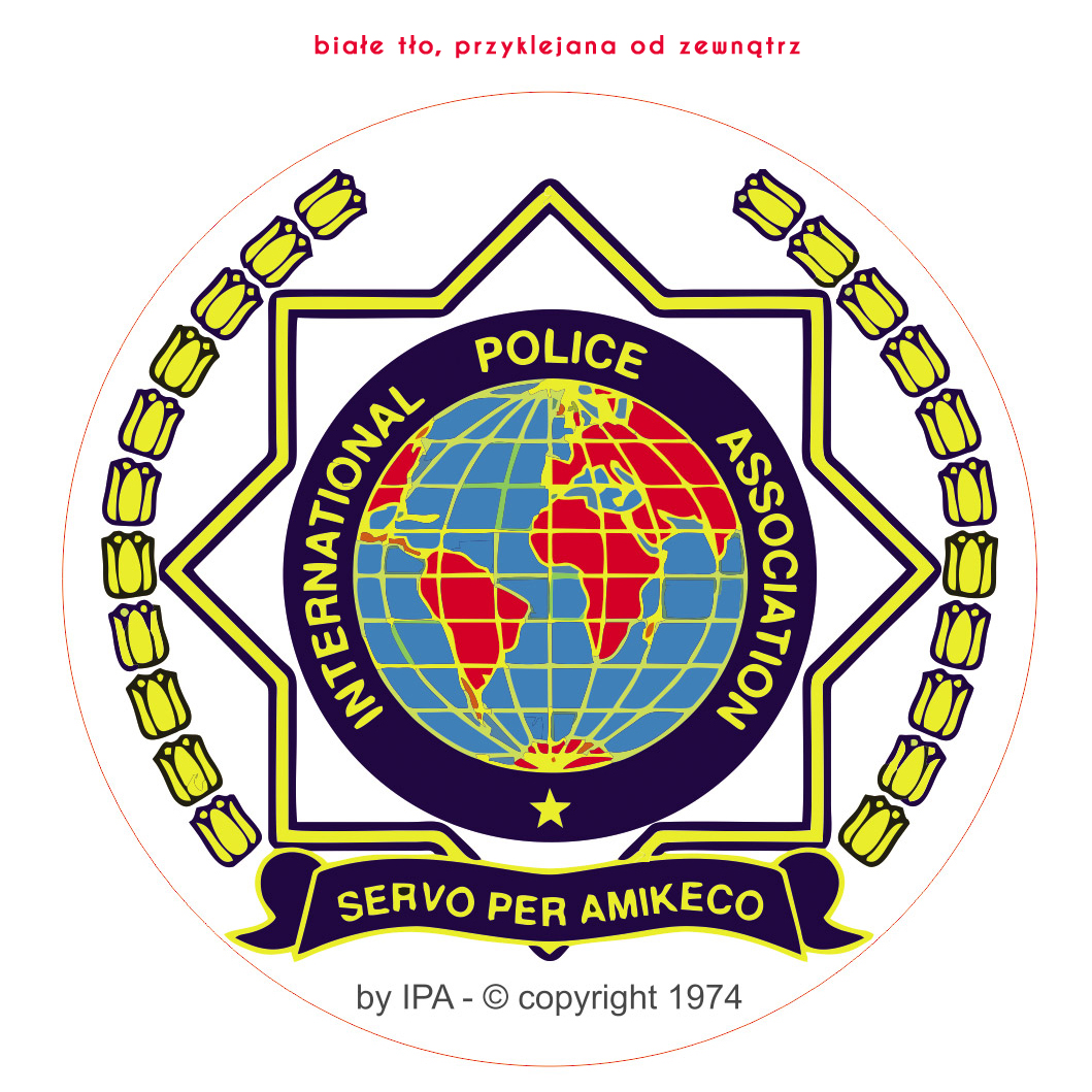 IPA POLICJA NAKLEJKA SAMOCHODOWA średnica 8 cm zew Producent inny