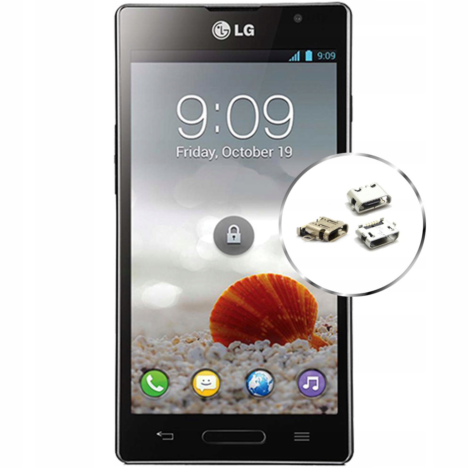 

Gniazdo ładowania Lg Optimus L9 Naprawa Wymiana