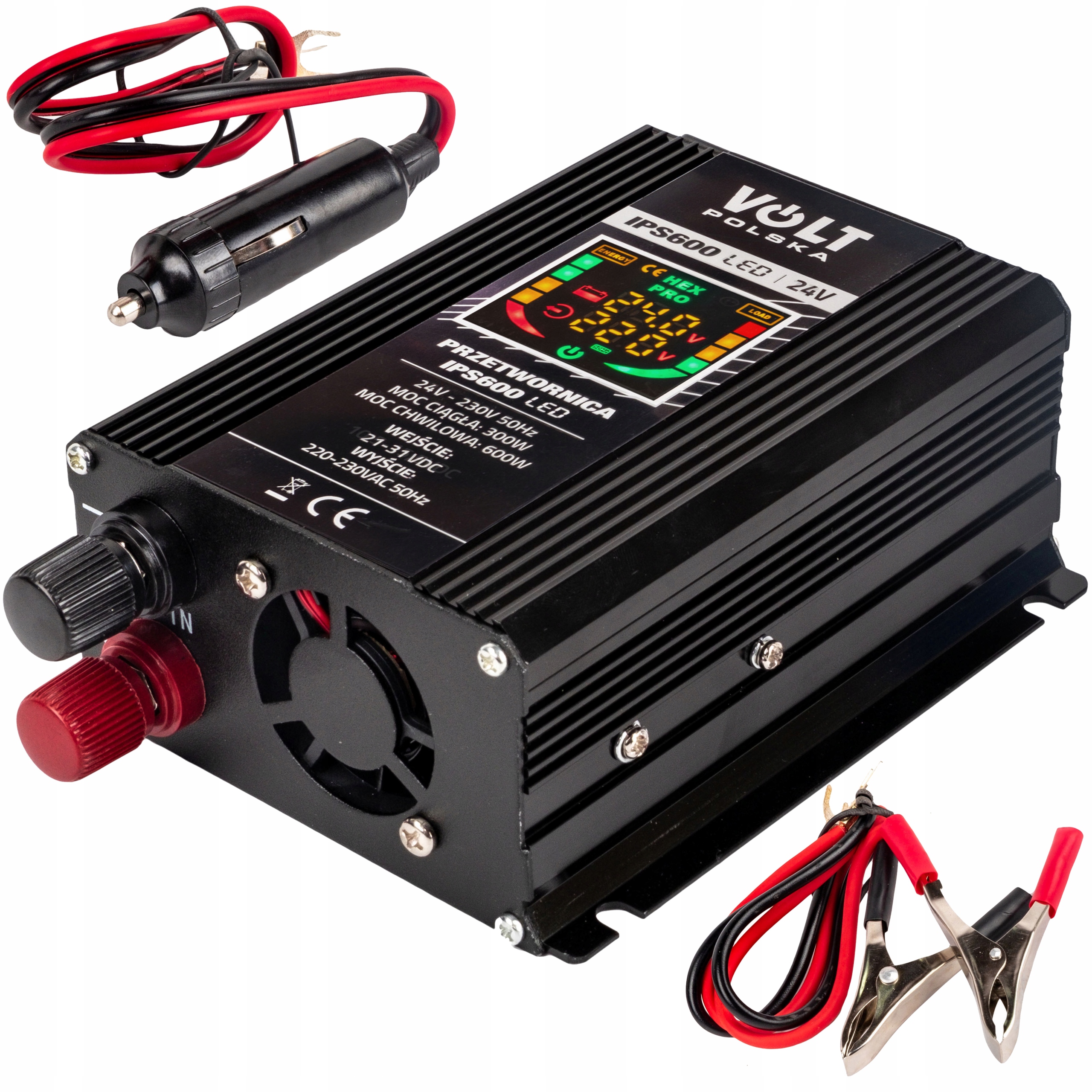 

Przetwornica 24V 230V Samochodowa Napięcia 600W LC