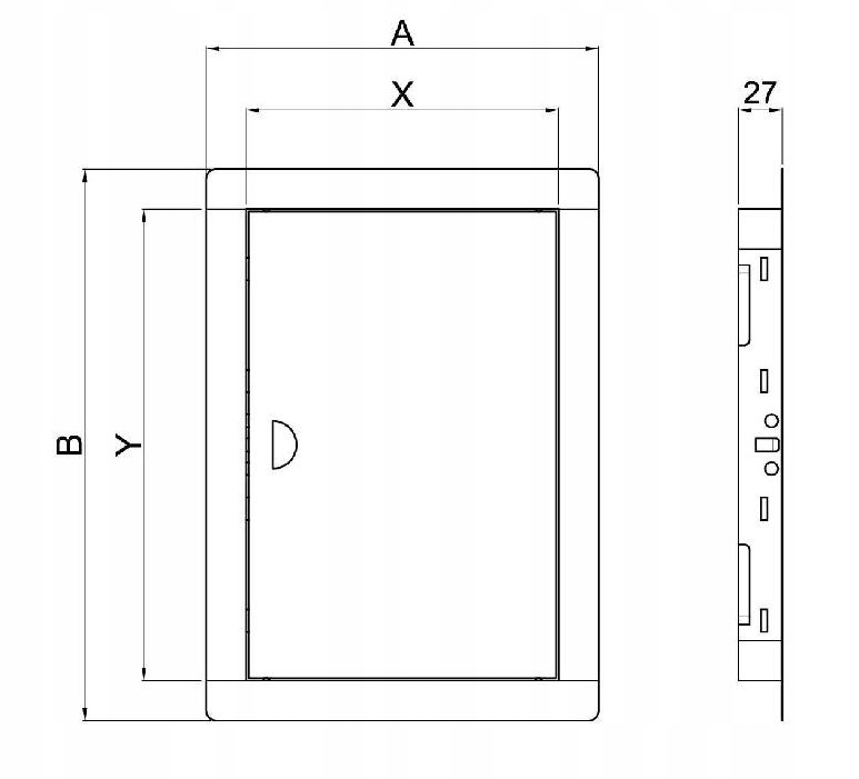 DRZWICZKI REWIZYJNE METALOWE ANTRACYT GRAFIT ANTRACYTOWE REWIZJA 25x30 Marka Kimi