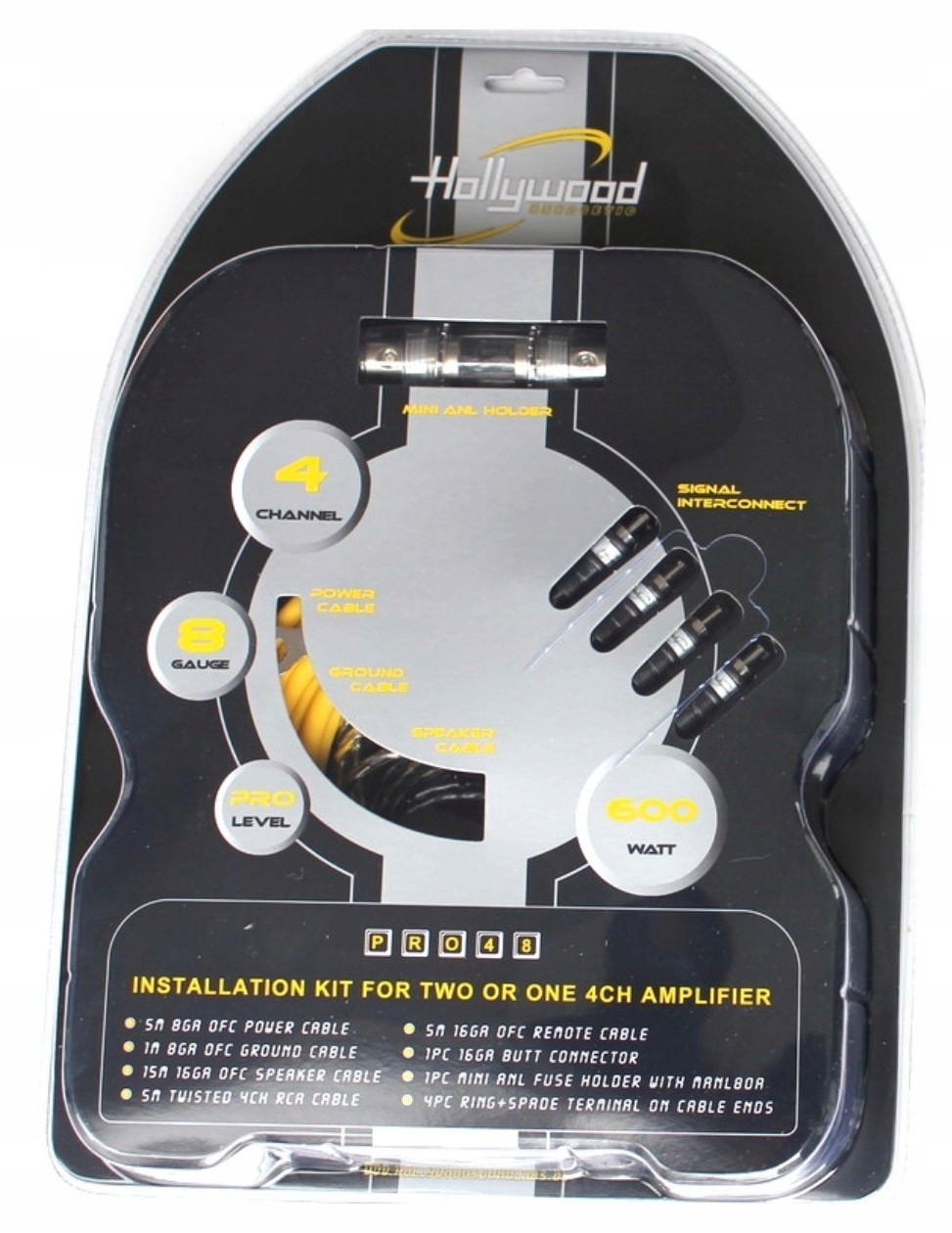 Kable do wzmacniacza 8GA 80A Tuba Wzmac [B562 Marka Inna