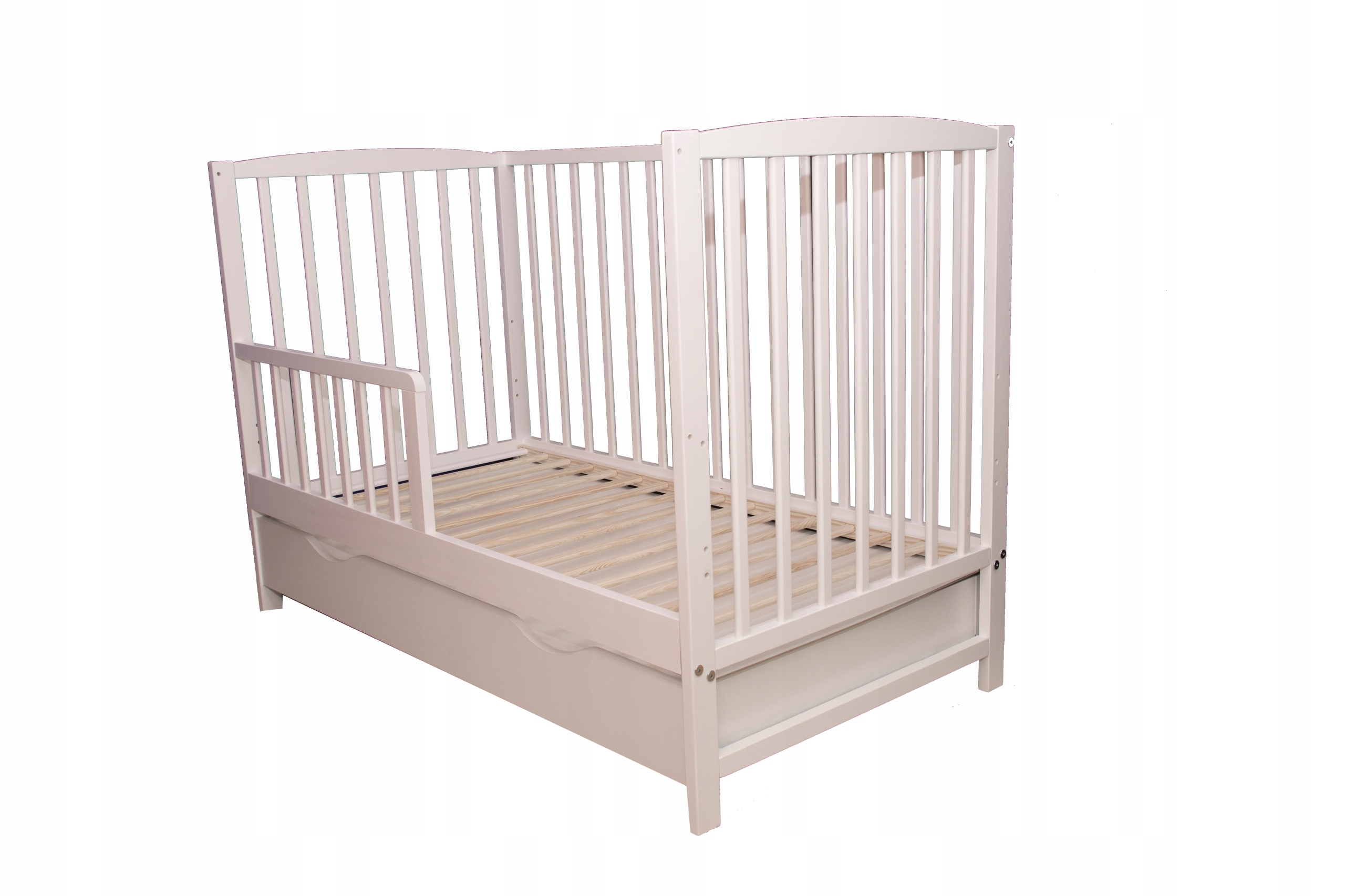 ŁÓŻECZKO/TAPCZANIK DZIECIĘCE BIAŁE Z SZUFLADĄ-NOWE