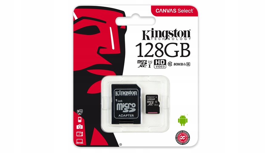 Карта памяти KINGSTON micro SD 128GB CLASS 10 UHS Card type microSD (SDXC)