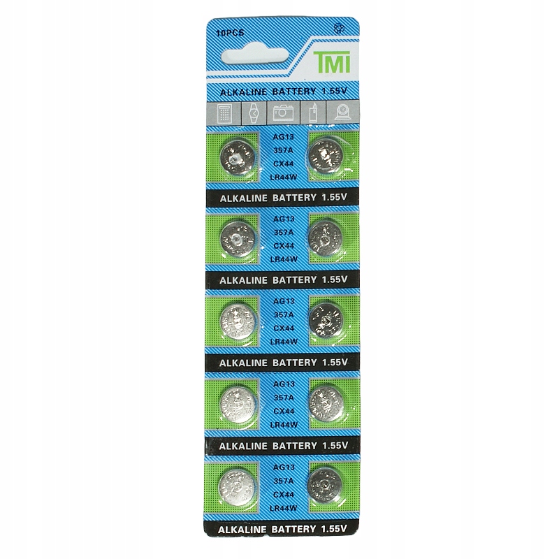

Baterie Alkaliczne 1,55V, AG13, 357A, CX44, LR44W
